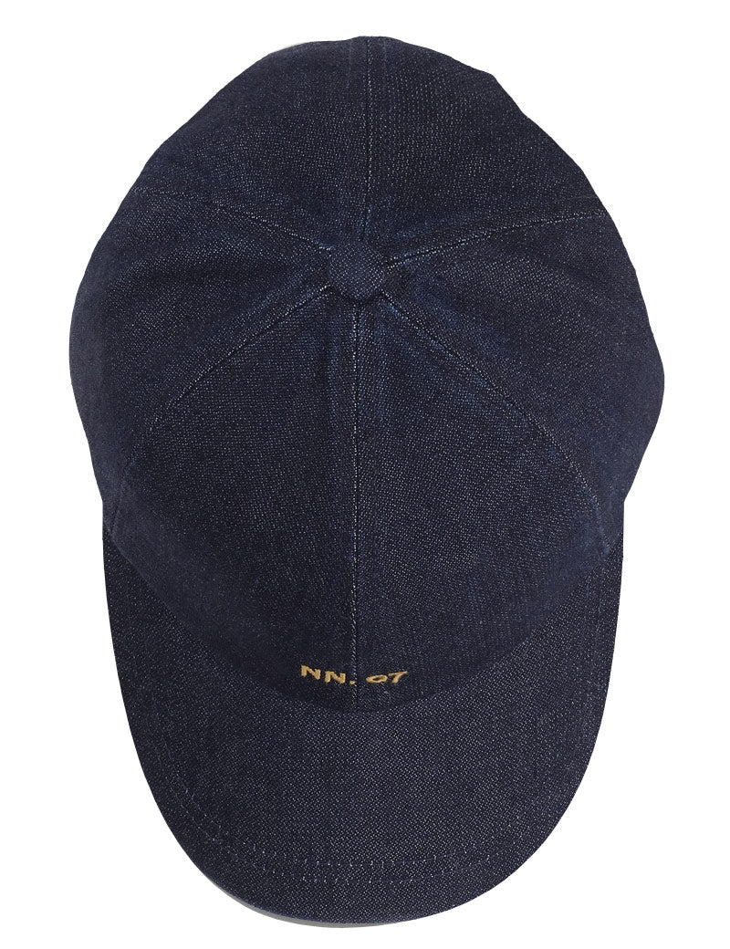NN07 Base Cap Raw Indigo Top View
