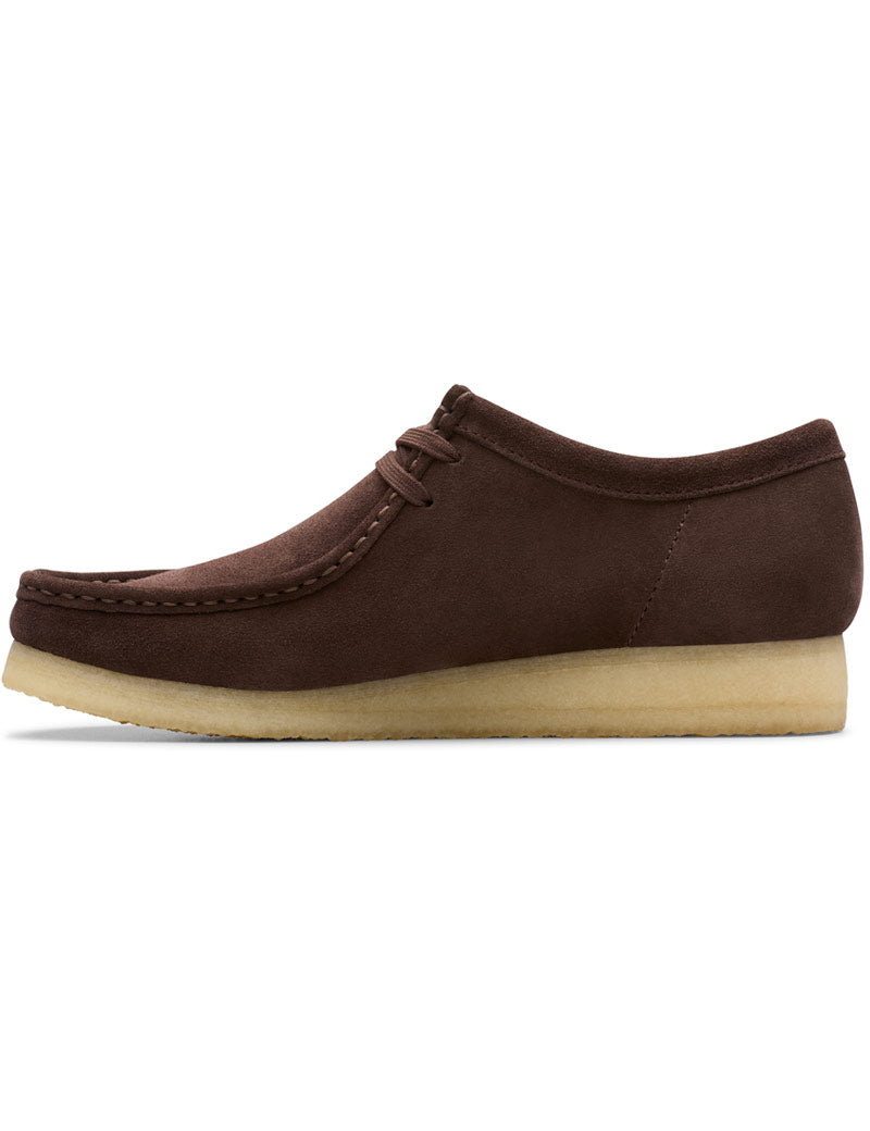 Clarks Originals Wallabee Dark Brown Suede Inside View