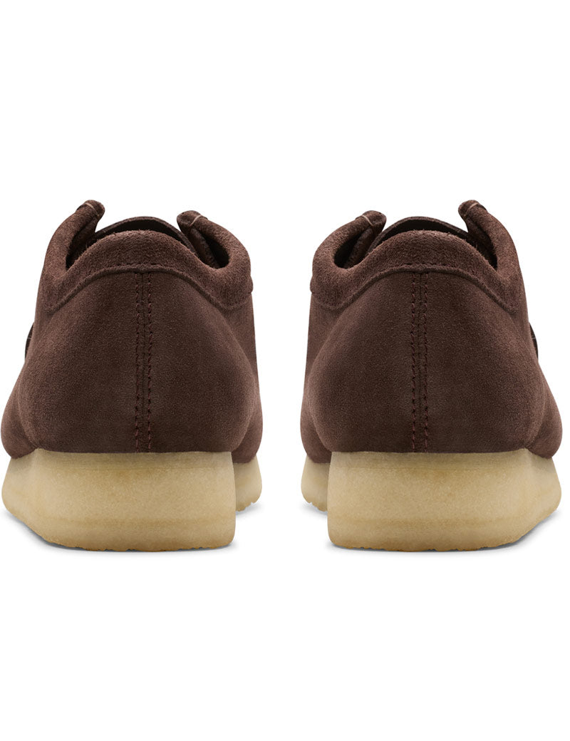 Clarks Originals Wallabee Dark Brown Suede Heel View