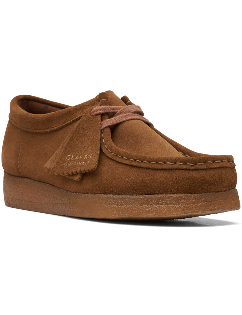 Clarks Originals Wallabee Cola Suede Women's Angled View