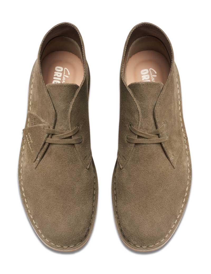 CLARKS ORIGINALS DESERT BOOT PALE KHAKI SUEDE