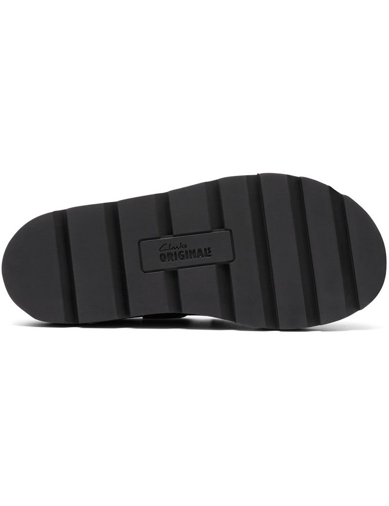 Clarks Originals Meare Easy Sandal Black Suede Women's Sole View