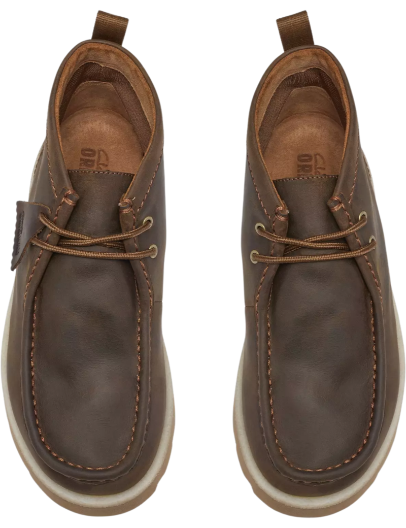 Clarks Meare Walla Boot Beeswax Top View