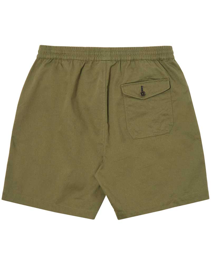 UNIVERSAL WORKS BEACH SHORT OLIVE TWILL