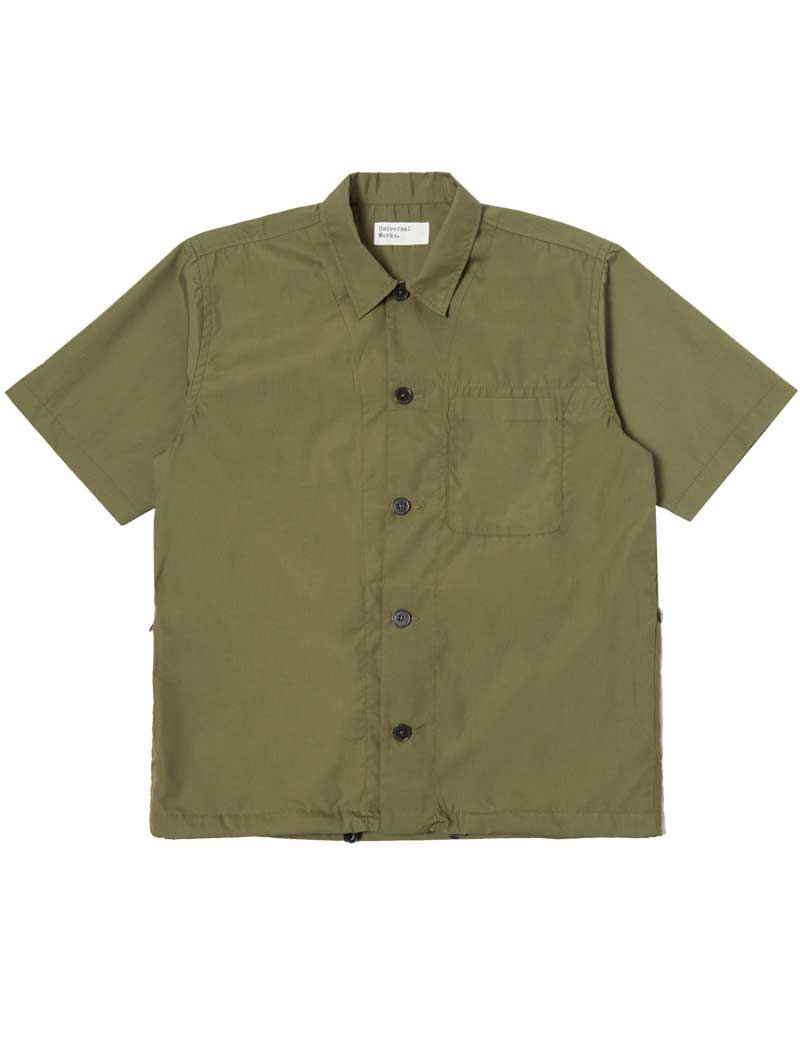 UNIVERSAL WORKS TECH OVERSHIRT RECYCLED POLY TECH OLIVE