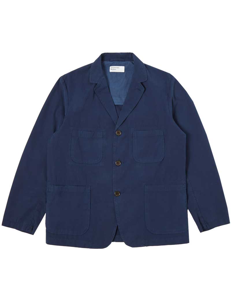 UNIVERSAL WORKS FIVE POCKET JACKET NAVY SUMMER CANVAS