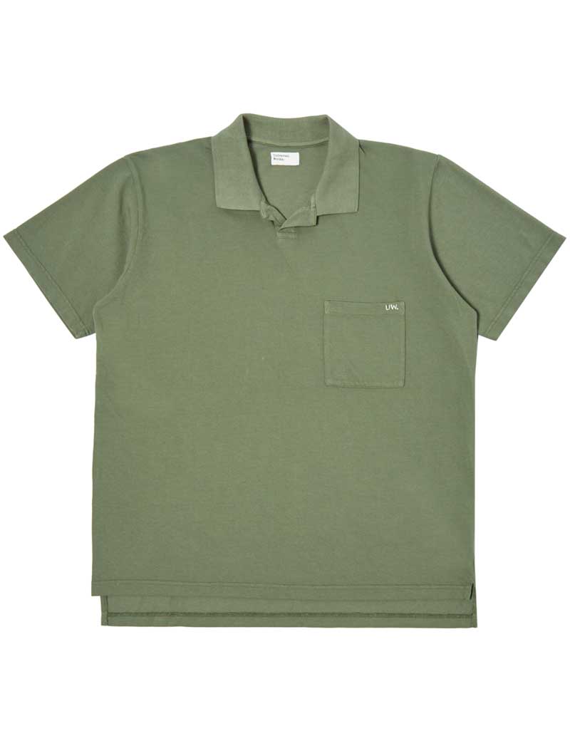 UNIVERSAL WORKS VACATION POLO SHIRT BIRCH PIQUET