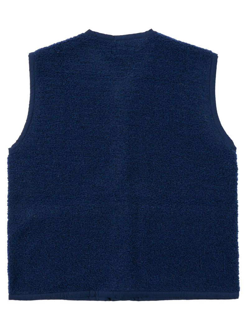 Universal Works Lancaster Gilet Alvar Fleece Navy