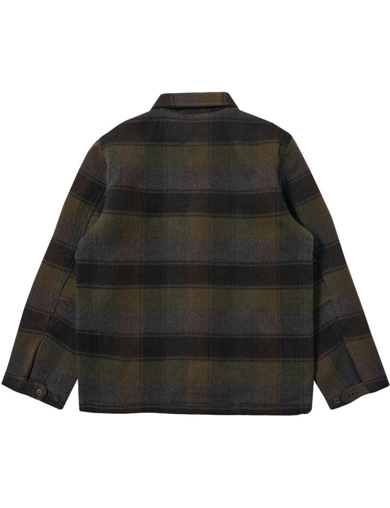 Universal Works Wayfarer Jacket Berlin Wool Check Black Brown