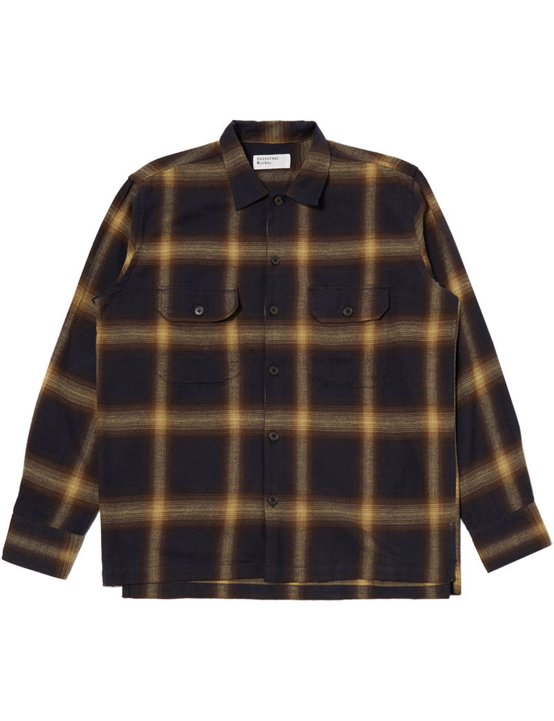 Universal Works Utility Shirt Canyon Check Navy
