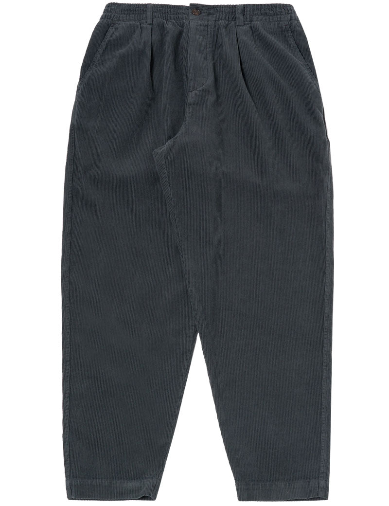 Universal Works Pleated Track Pant Cord Charcoal