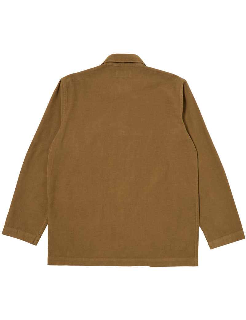 Universal Works Bakers Overshirt Fine Cord Khaki