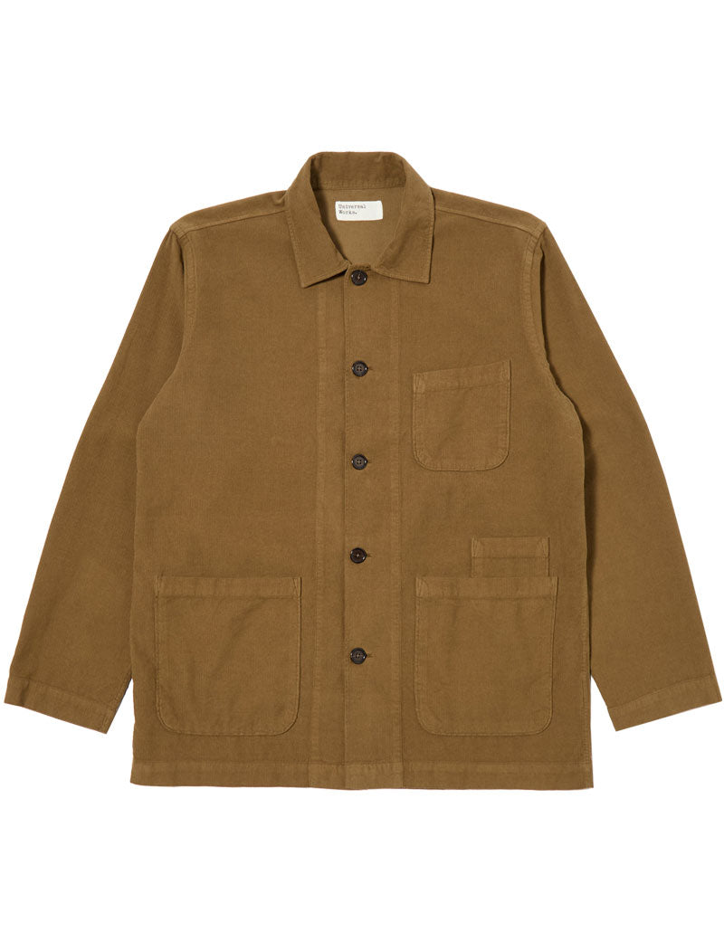 Universal Works Bakers Overshirt Fine Cord Khaki