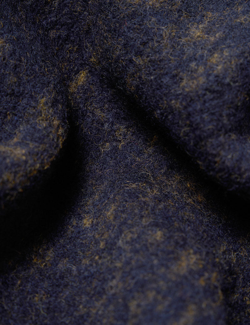Universal Works Marble Fleece Cardigan Navy