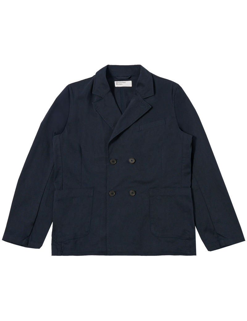 Universal Works Manor Jacket Navy Twill Front