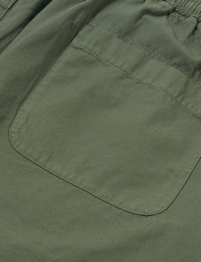 Universal Works Simple Short Olive Pocket Detail