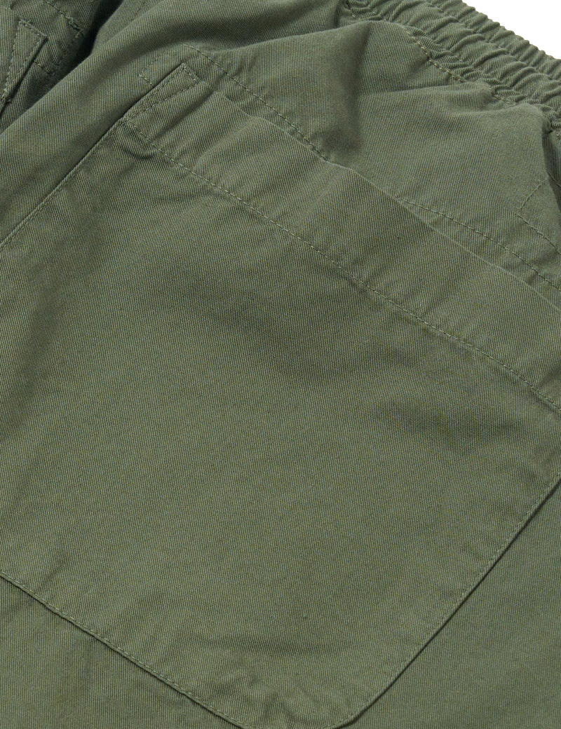 Universal Works Judo Pant Kelly Cotton Olive Pocket Detail