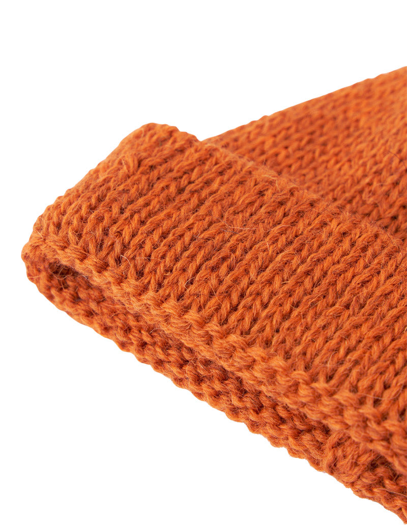 Universal Works Short Watch Cap Wool Orange