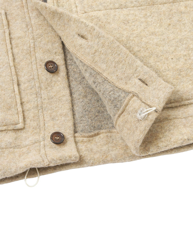 Universal Works Advance Cardigan Wool Fleece Fawn