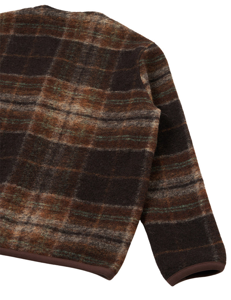 Universal Works Cardigan Pino Wool Fleece Brown