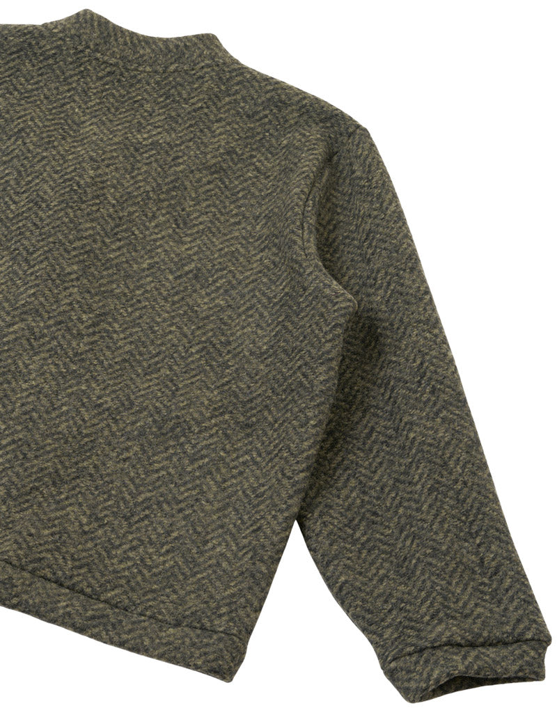 Universal Works Advance Cardigan Raven Fleece Olive