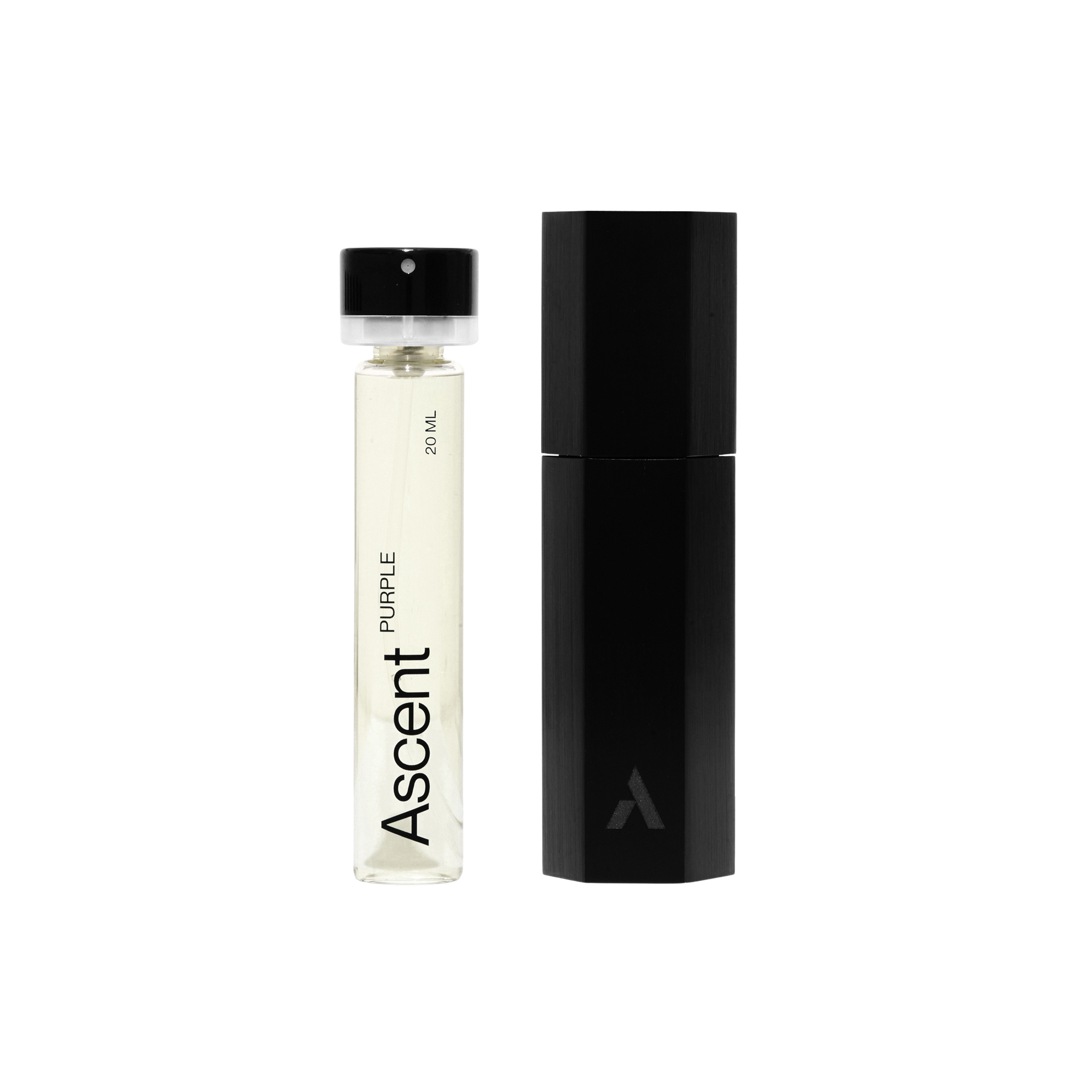 Ascent Purple Parfum Starter Kit Black Case Fragrance and case
