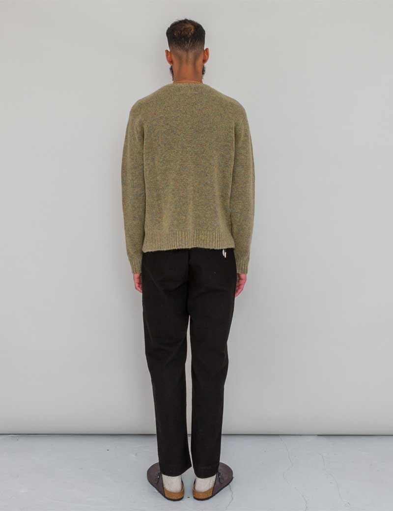 FOLK CHAIN CREW JUMPER SAGE MOHAIR