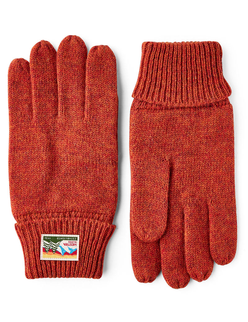 Hestra Raggwool Glove Brick Red