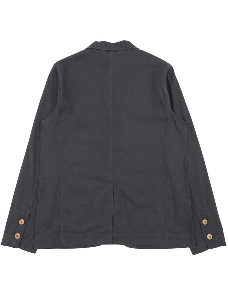 FOLK PATCH JACKET SOFT BLACK CANVAS