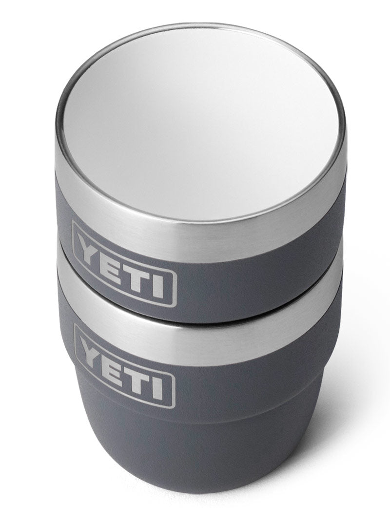 Yeti Espresso Stackable Cups 4 oz 118 ml 2 Pack Charcoal Stacked View