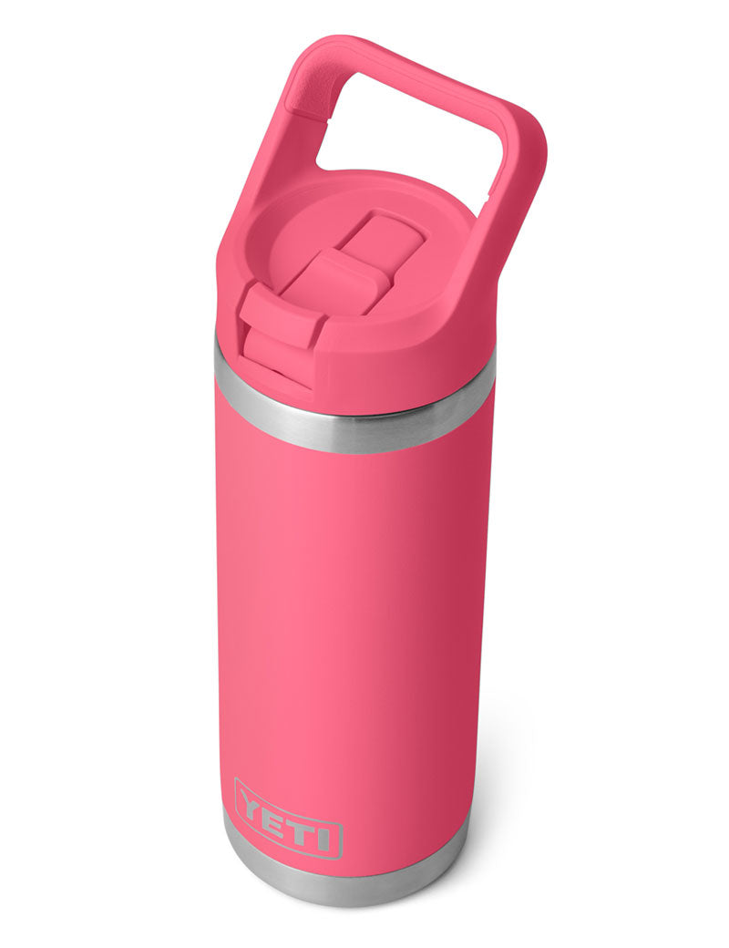 Yeti Rambler Bottle With Straw Cap 532Ml 18Oz Tropical Pink