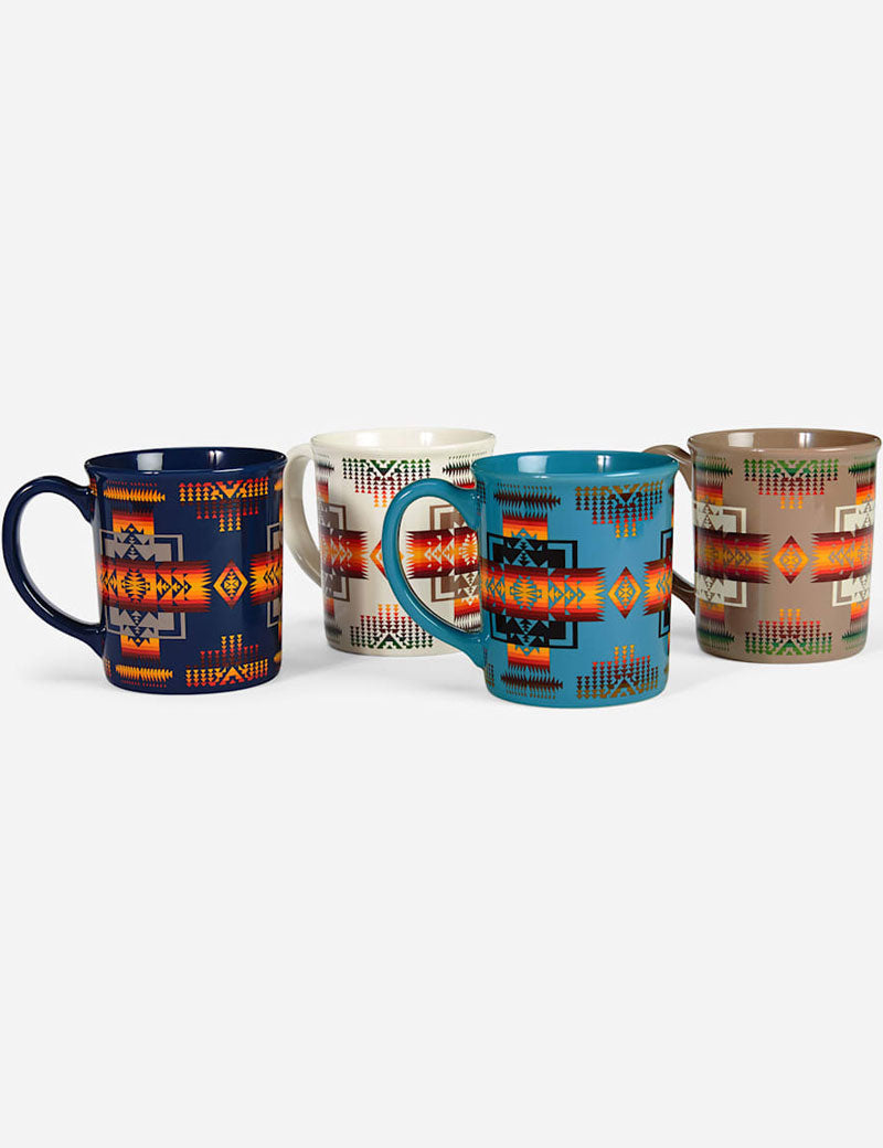 Pendleton 12OZ Ceramic Mug Set Of 4 Chief Joseph Multi