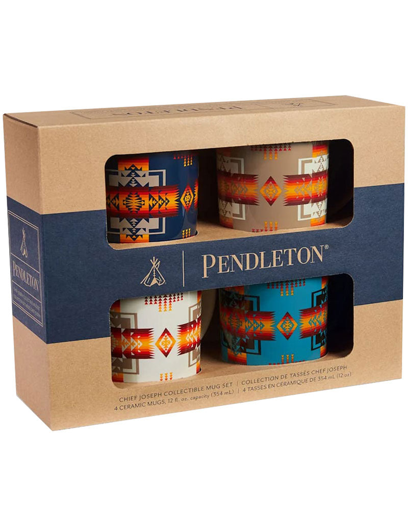 Pendleton 12OZ Ceramic Mug Set Of 4 Chief Joseph Multi