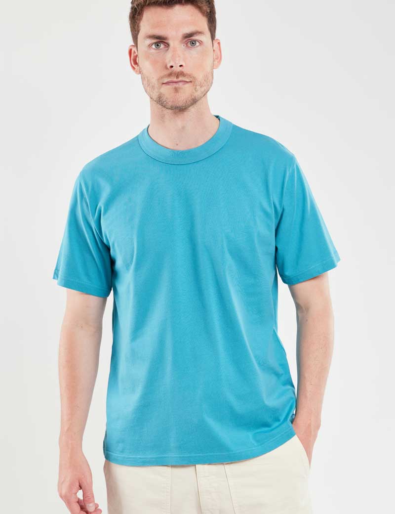 ARMOR LUX HERITAGE ORGANIC COTTON T-SHIRT PAGODA BLUE