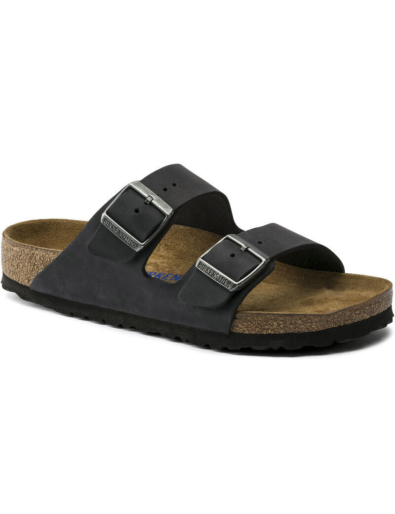 BIRKENSTOCK ARIZONA SANDAL OILED LEATHER BLACK