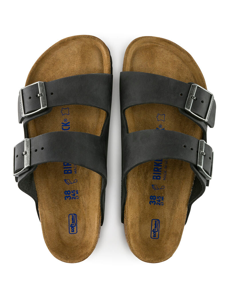 BIRKENSTOCK ARIZONA SANDAL OILED LEATHER BLACK