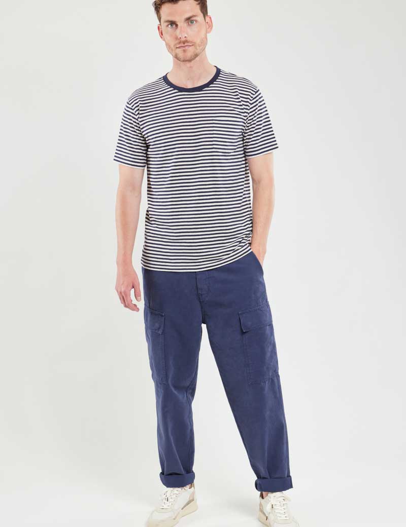 ARMOR LUX HERITAGE STRIPE T-SHIRT MARINE DEEP NATURE