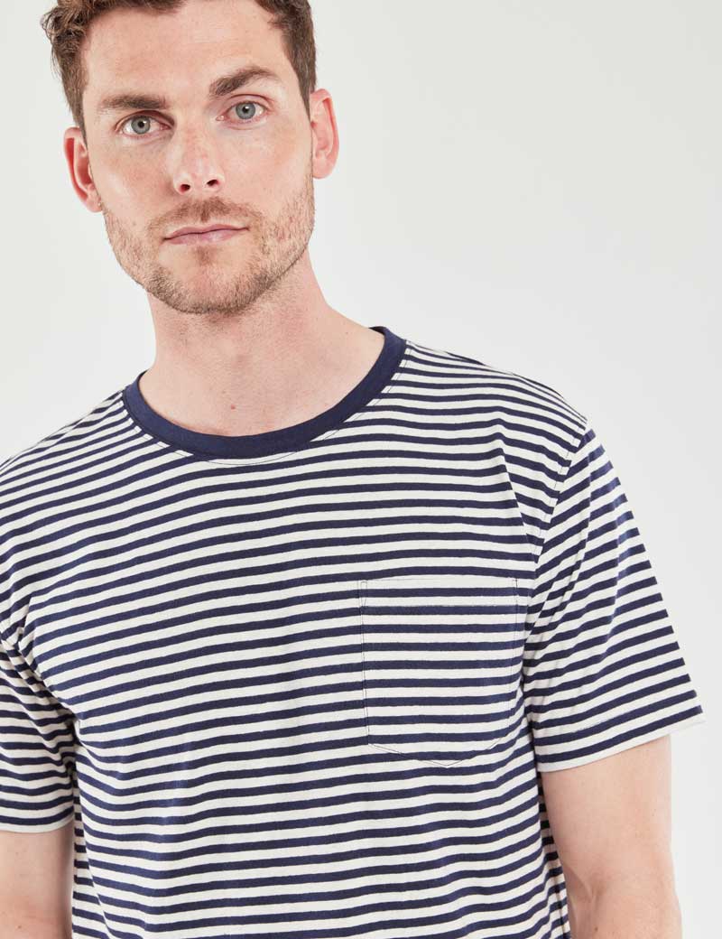 ARMOR LUX HERITAGE STRIPE T-SHIRT MARINE DEEP NATURE