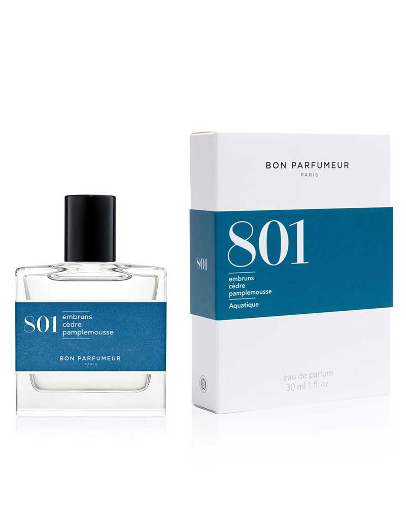 BON PARFUMEUR EAU DE PARFUM 801 SEA SPRAY CEDAR GRAPEFRUIT 30ML