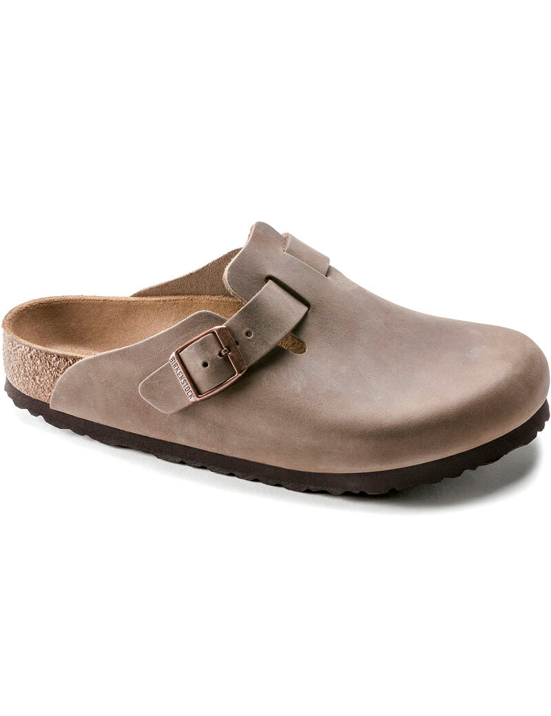 BIRKENSTOCK BOSTON SANDAL CLOG OILED LEATHER TOBACCO