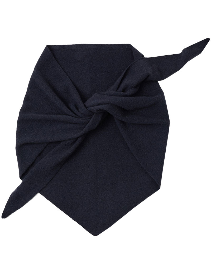 TOAST Wool Cashmere Large Bandana Dark Navy
