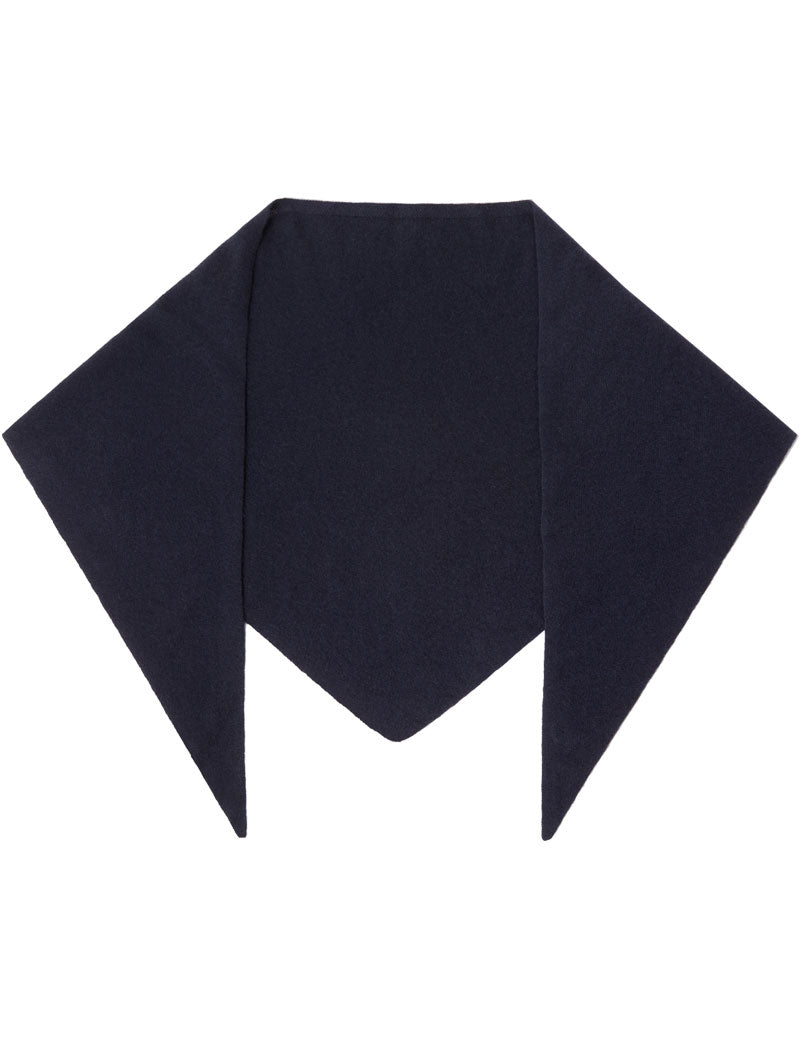 TOAST Wool Cashmere Large Bandana Dark Navy