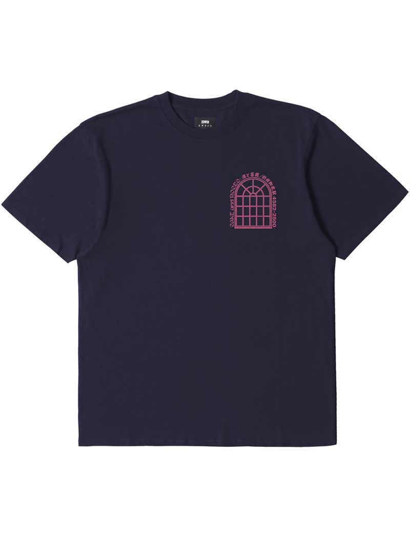 Edwin Sake And Roses T-Shirt Maritime Blue