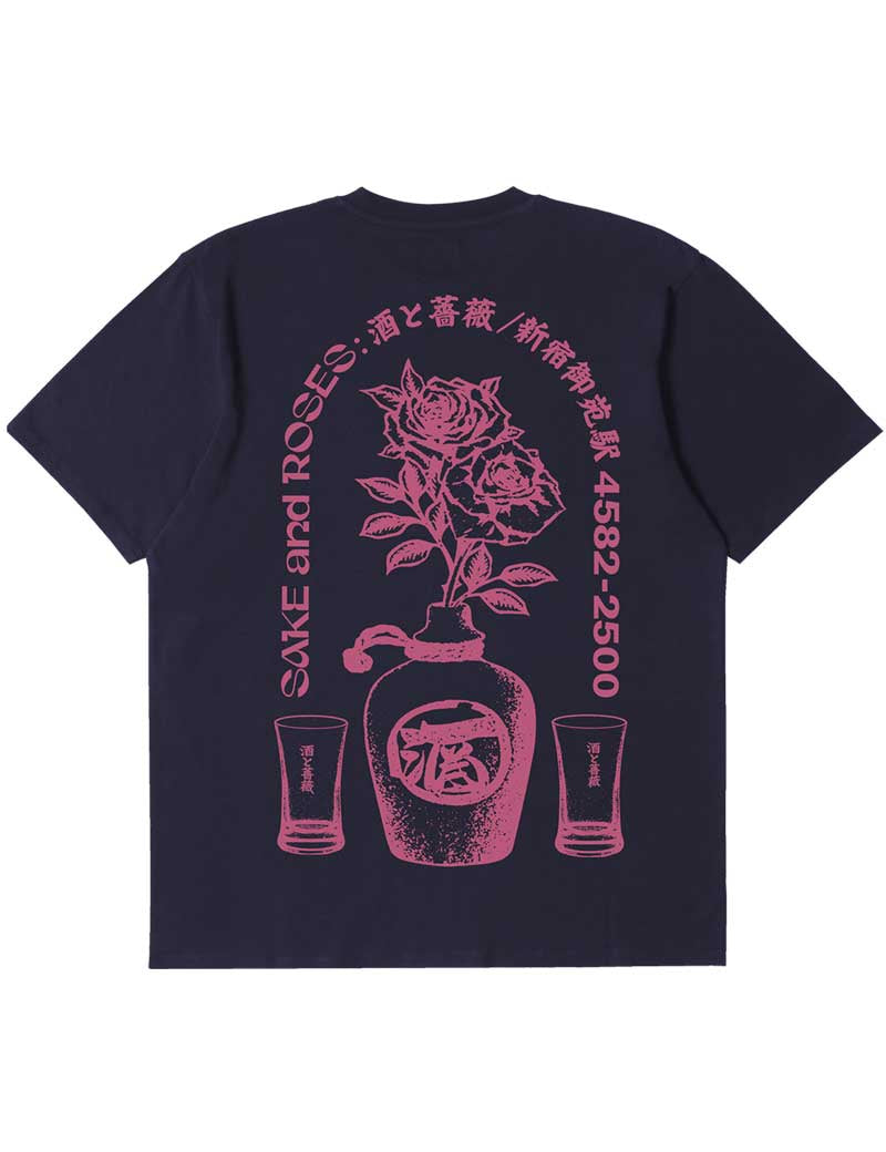 Edwin Sake And Roses T-Shirt Maritime Blue