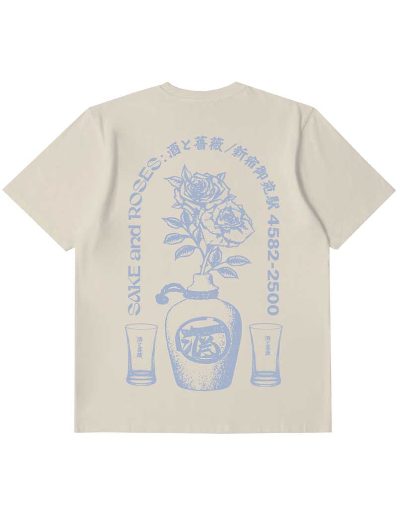 Edwin Sake And Roses T-Shirt Whitecap Grey