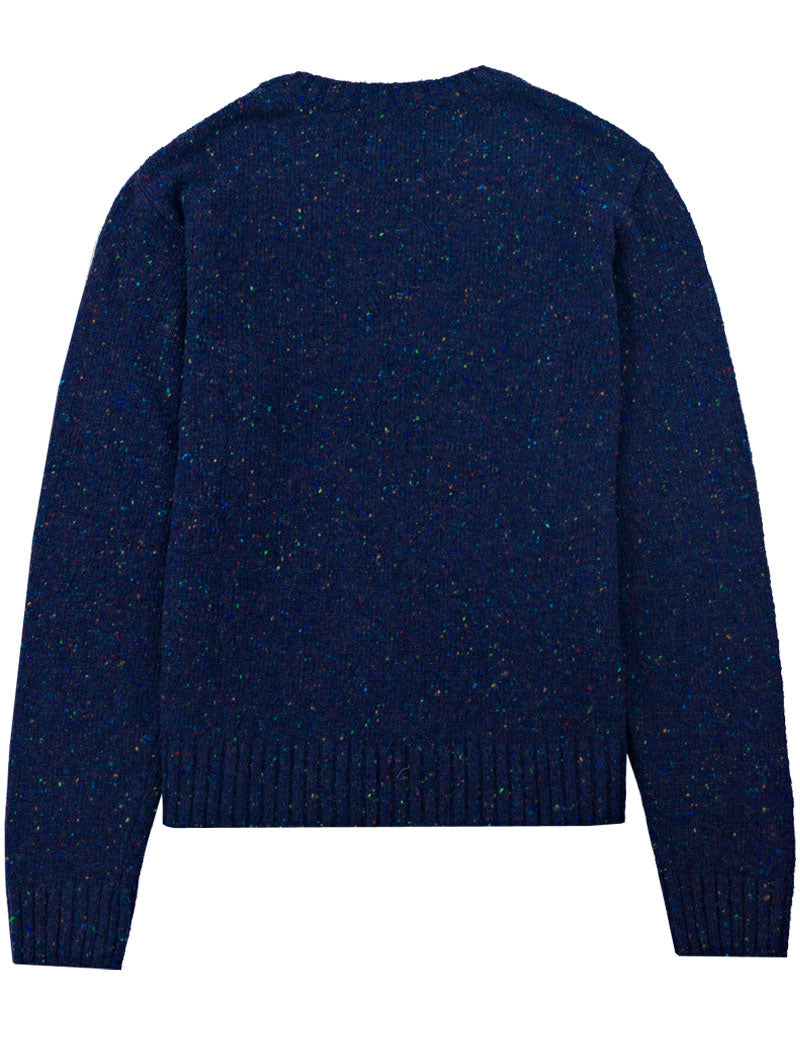 Folk Chain Crew Neck Jumper Navy