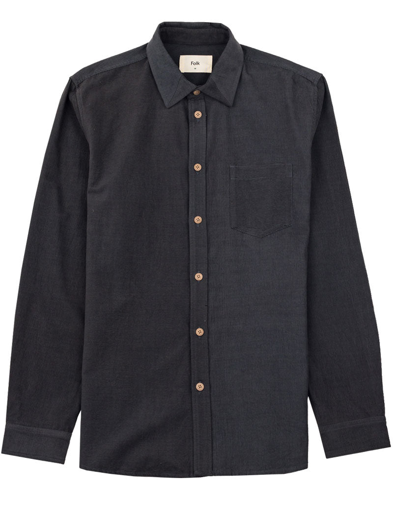 Folk Direction Babycord Shirt Charcoal