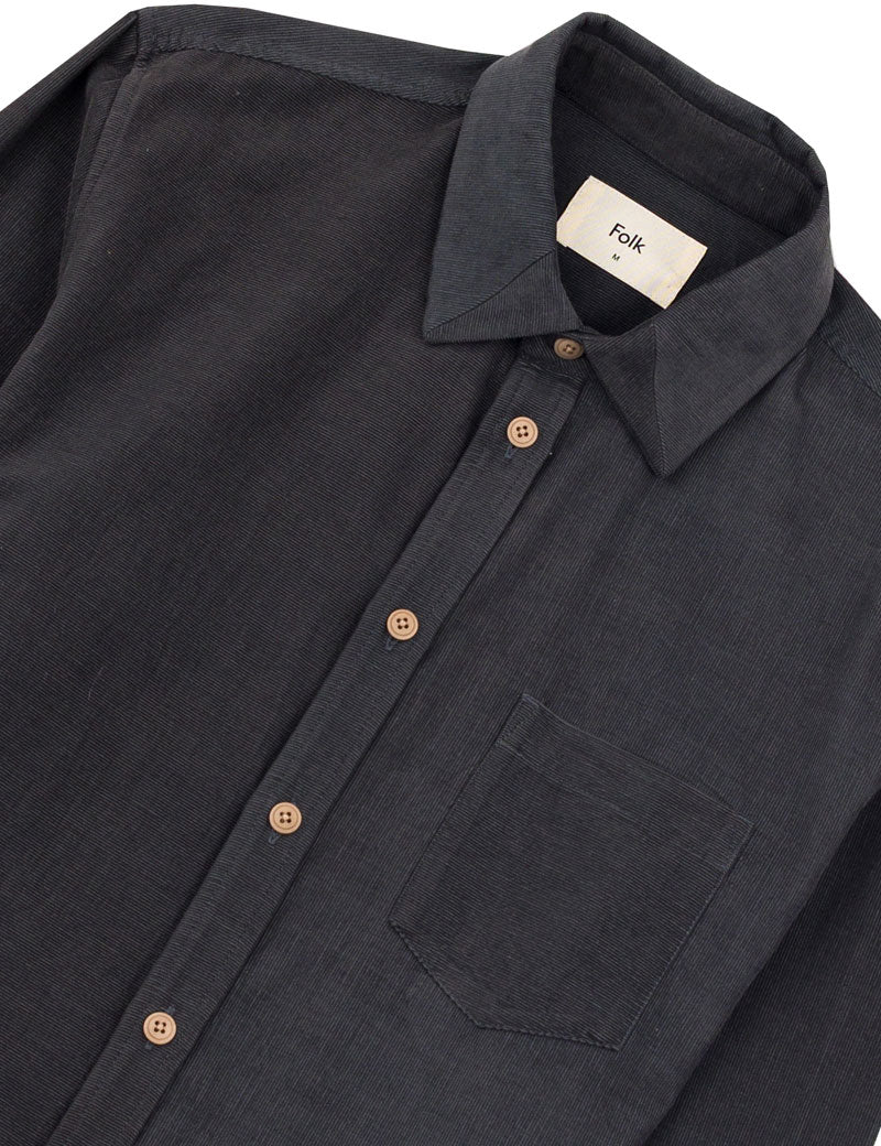 Folk Direction Babycord Shirt Charcoal