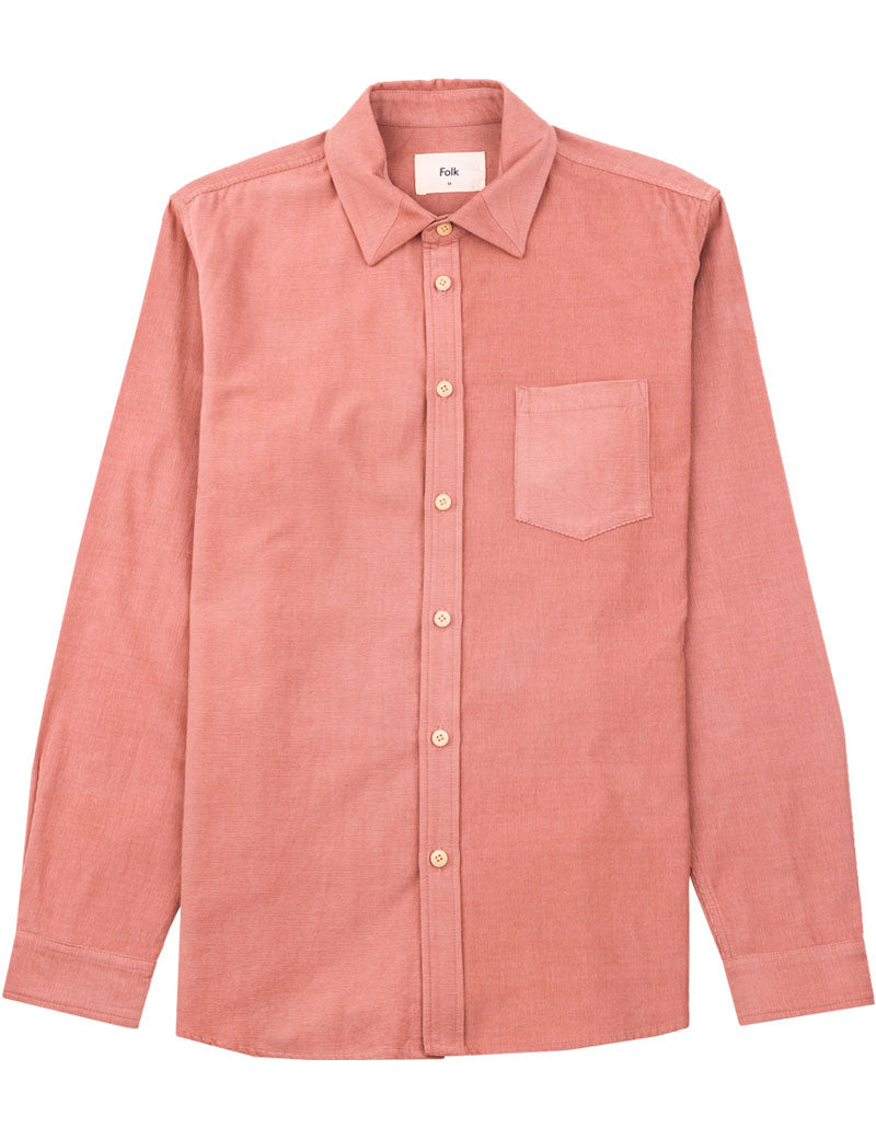 Folk Direction Babycord Shirt Dusty Pink