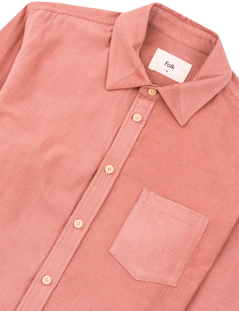 Folk Direction Babycord Shirt Dusty Pink